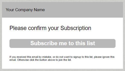 confirm your subscription